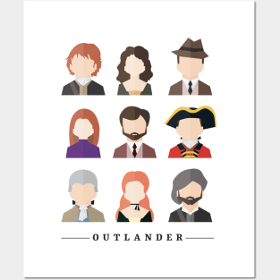 Outlander Characters Icons Illustration Posters and Art